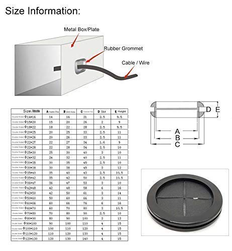 Flyshop 1-3/16" (30mm) ID 1-1/2" (38mm) Drill Hole, Hole Grommets Synthetic Rubber Grommets Wire Protection Firewall Hole Plug, Round, 4-Pack 1-1/2" (Drill Hole Size)