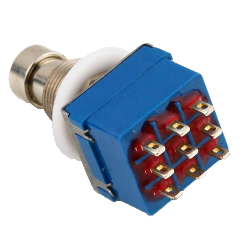 Etopars 5 X 3PDT 9 Pins Box Stomp Guitar Effect Pedal Foot Switch True Bypass Metal Blue