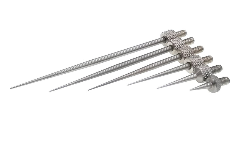 SUXING needle measuring inserts for dial indicators, measuring insert rounded steel R 0.15 mm, pin length 7/13/22/30/40/50 mm, thread M2.5 one set
