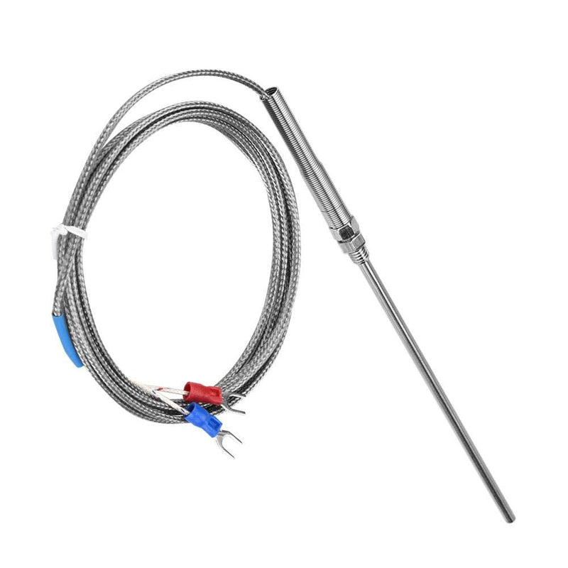 K type Thermocouple M8 Thread Type K Thermocouple 150mm Probe Temperature Controller Stainless Steel Sensor Wire 0-400℃(2M)