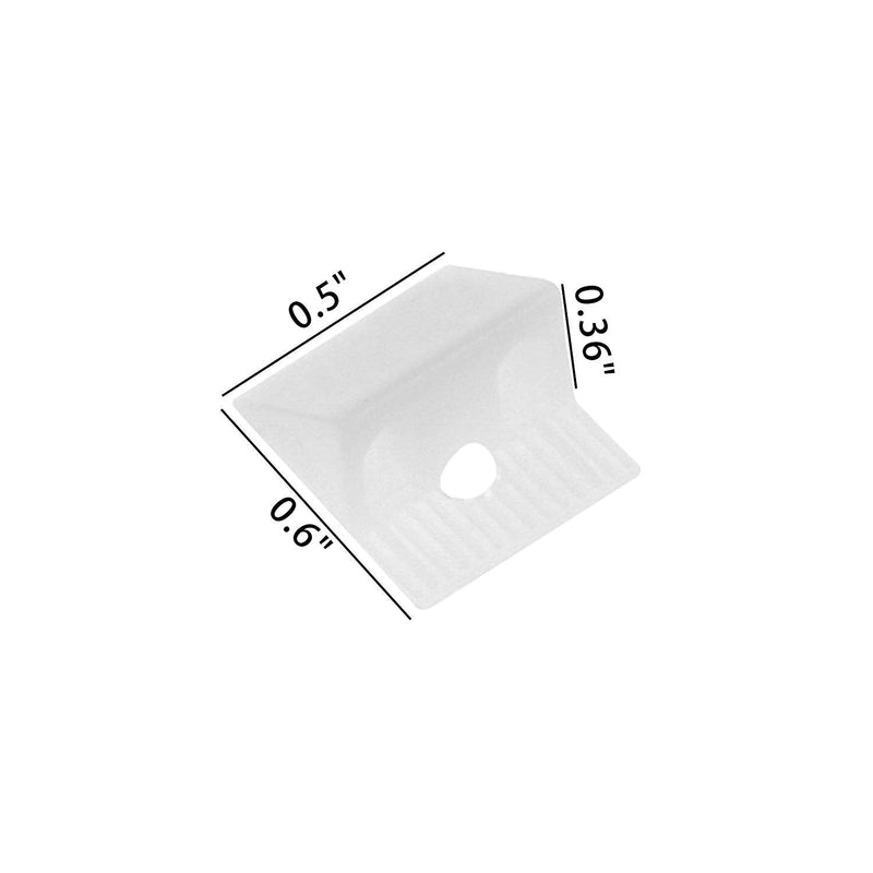 50pcs White Color Plastic Furniture Chest Drawer Bottom Repair Fixing Mend Mending Wedges with Screws