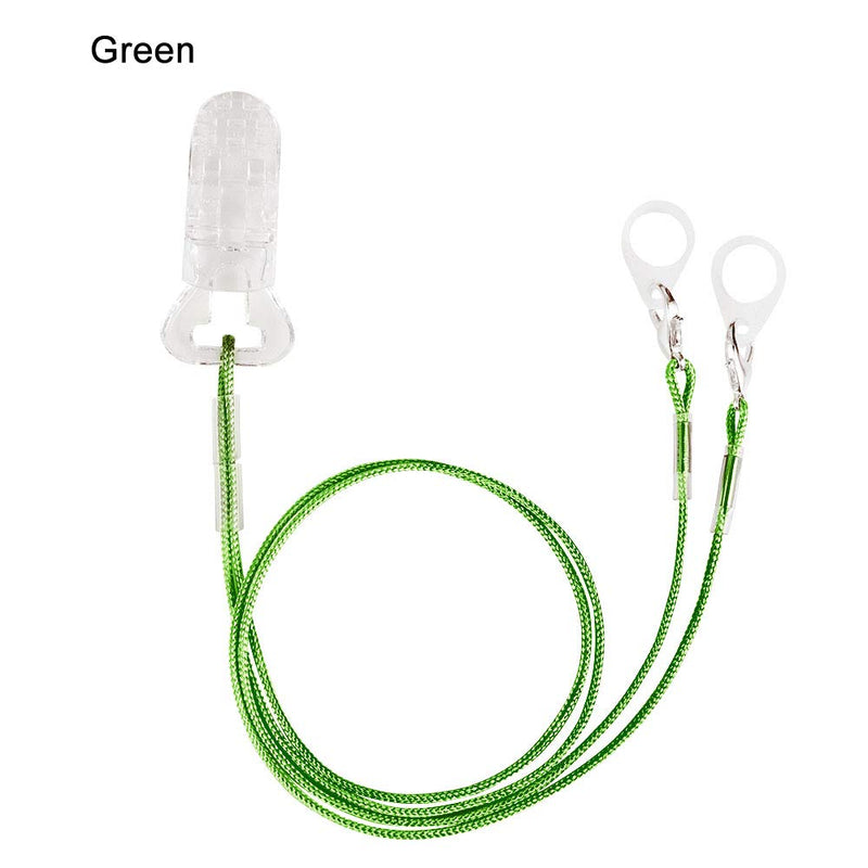 Hearing Aid Clip - Anti-Lost Hearing Aids Lanyard Protector BTE Clip Holder for Adults Seniors (Green) Green