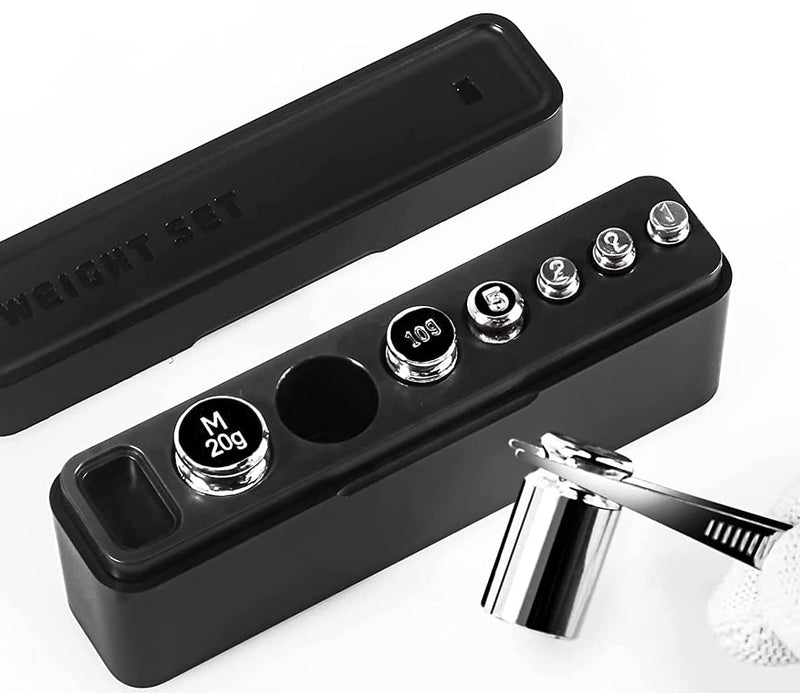 GRAM PRES Calibration Weight Set, 1g 2g 5g 10g 20g with Tweezers for Digital Jewelry Scales Laboratory Education Science Weights