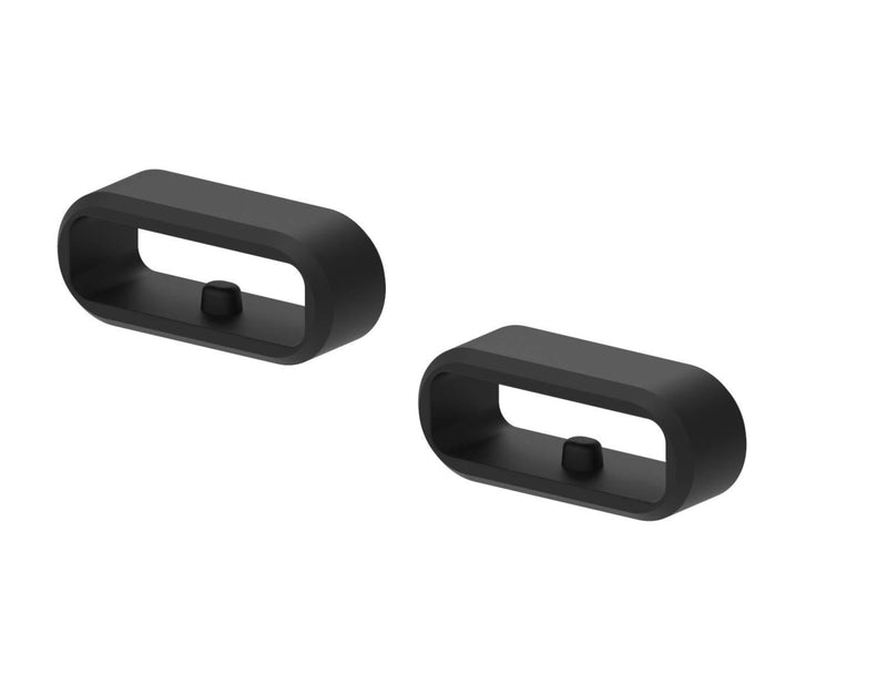 RuenTech Fastener Ring Compatible with Garmin Vivoactive 3 / Vivoactive 3 Music / Vivomove/ Vivomove HR Bands Replacement Silicone Connector Security Loop (Pack of 11) BlackB