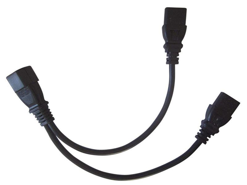 UPS Server C14 to 2 x C13 Y Splitter Adapter Extension Power Cable Cord 30cm 1ft/30cm