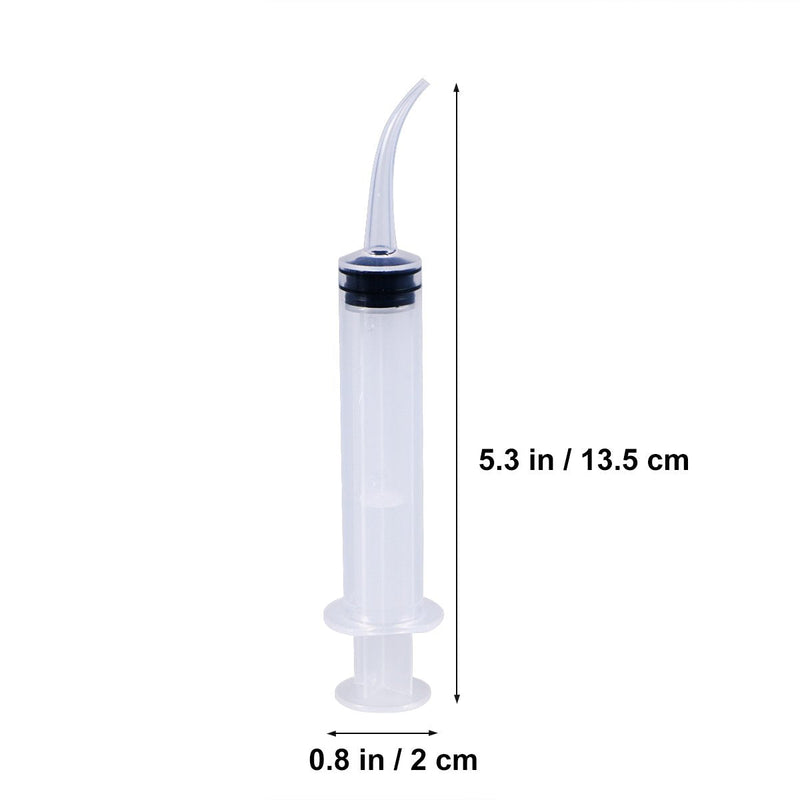 ROSENICE Disposable Dental Irrigation Syringe with Curved Tip for Dental Care 4pcs