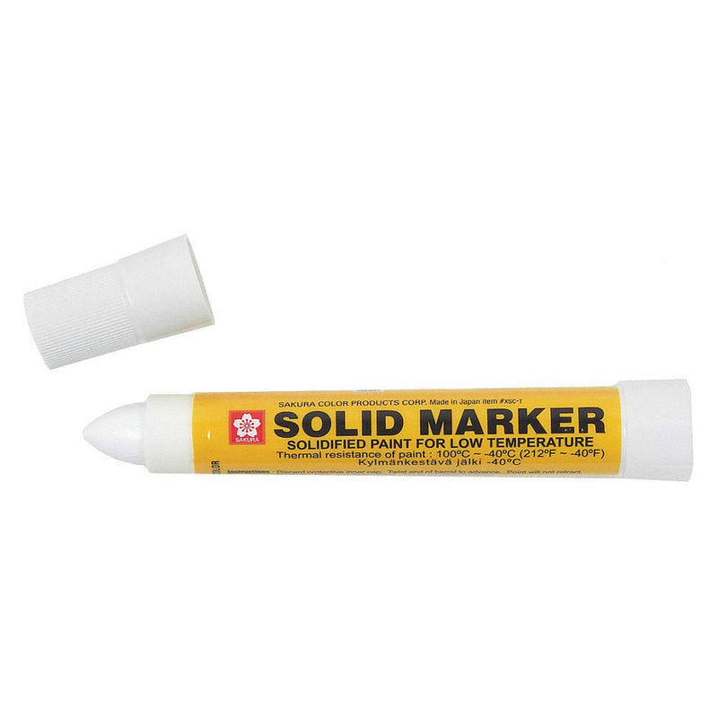 Sakura XSC-T-50 White Solidified Paint Low Temperature Solid Marker, -40 to 212 Degree F, 13 mm Twist-up Tip (Pack of 12)