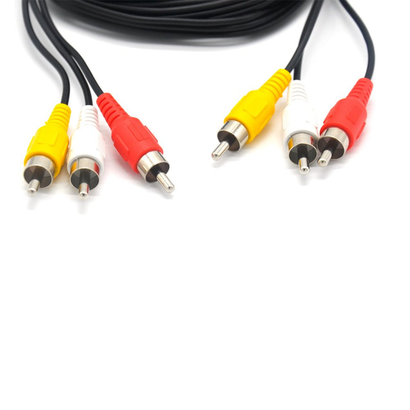 Padarsey RCA 5FT Audio/Video Composite Cable DVD/VCR/SAT Yellow/White/red connectors 3 Male to 3 Male 5ft 3 Male to 3 Male