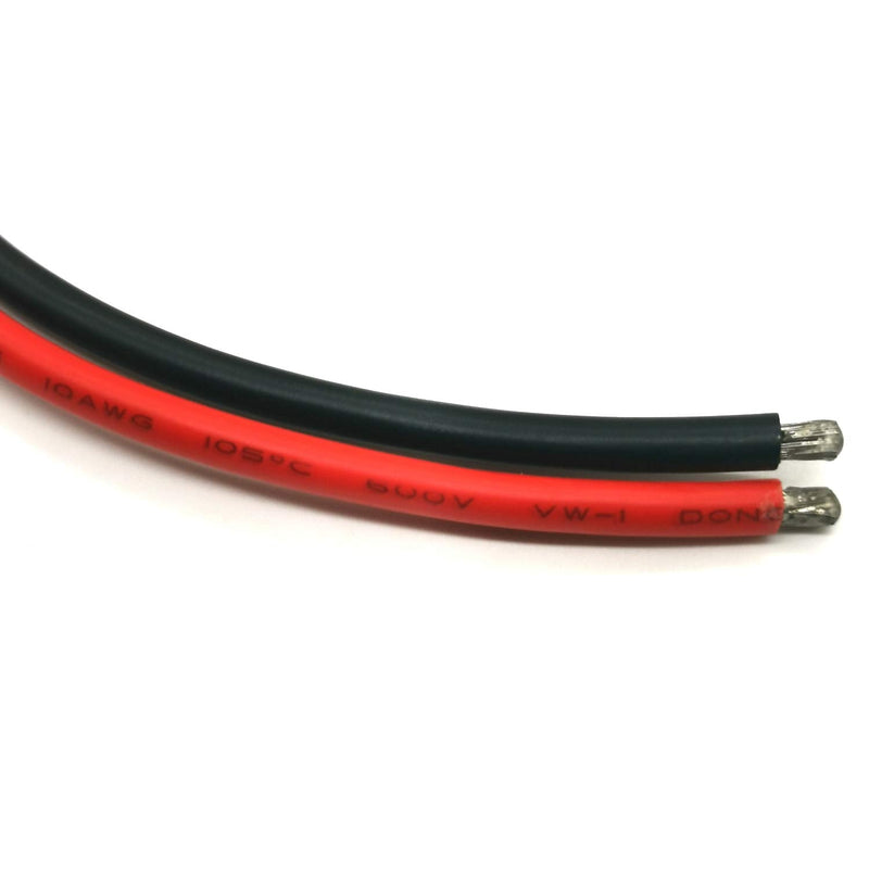 AYECEHI SAE Connector Cable SAE Connector Plug 2 Pin SAE Single Plug Quick Connector Disconnect Plug SAE Automotive Extension Cable for for Motorcycle, Car, Tractor - 1ft/30cm (10 AWG-2 Pack) 10 AWG-2 Pack