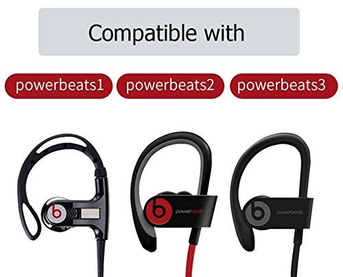 16 Pieces Replacement Earpads Eartips Earbuds Eargels for Powerbeats 1, Powerbeats 2, Powerbeats 3, Beats Wireless Stereo Earphones by Dr. Dre, 4 Pairs Black & 4 Pairs White (Black & White)