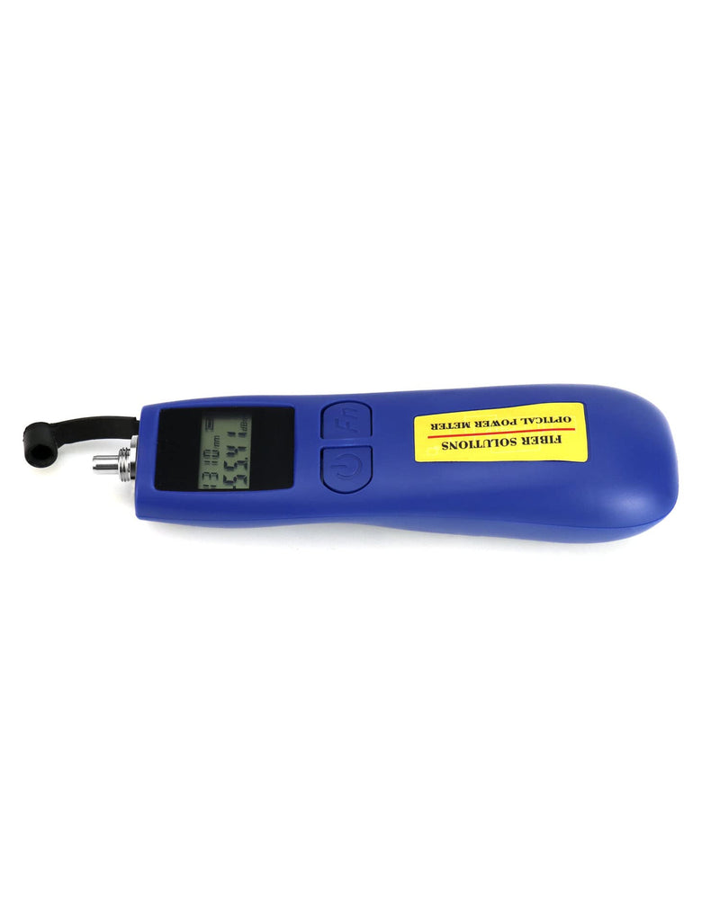QWORK Optical Power Meter, -70~+10 dBm Fiber Light Tester with 6 Calibration Wavelengths, Fiber Optical Cable Tester Checker Test Tool, with Universal 2.5mm Interface, Blue