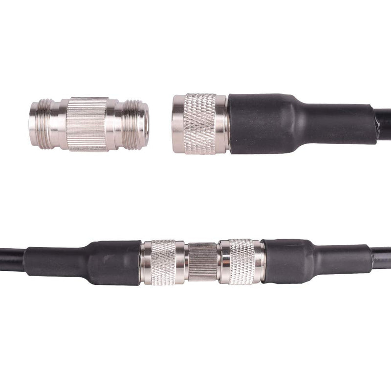 2PCS N Female to N Female Connector RF Coax Cable Adapter Barrel Connectors Double Female Connector Plug by XRDS-RF(NOT for TV)