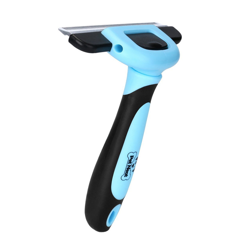 Pet Neat Pet Grooming Brush Effectively Reduces Shedding by Up to 95% Professional Deshedding Tool for Dogs and Cats Blue