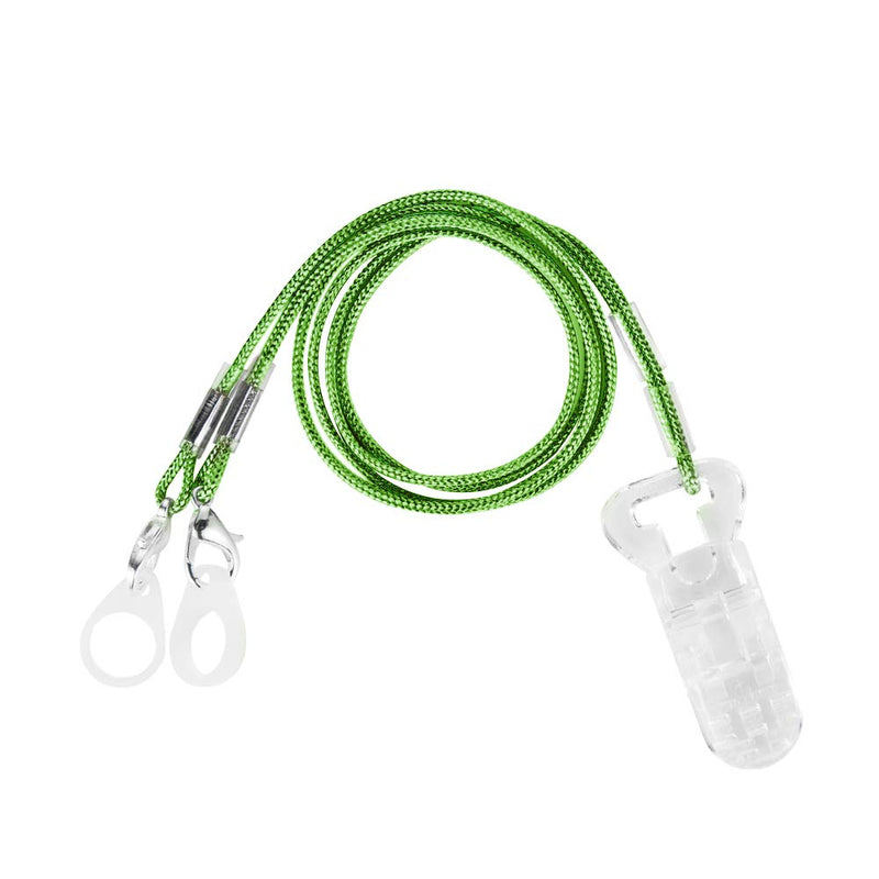 Hearing Aid Clip - Anti-Lost Hearing Aids Lanyard Protector BTE Clip Holder for Adults Seniors (Green) Green