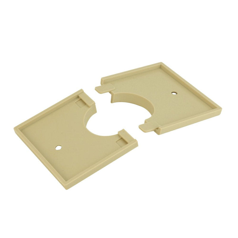 Split Single Gang Plate, 1.375 Inch Hole, Ivory