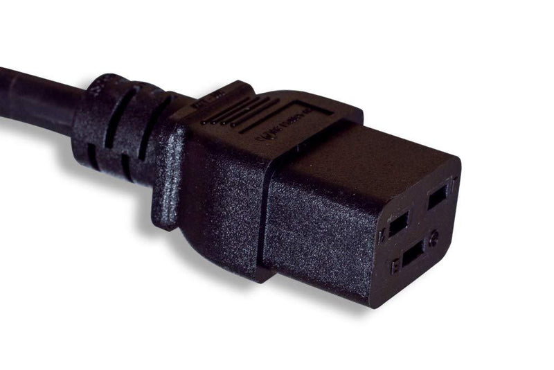 Cablelera North American Power Cord Extension, NEMA 5-15P to C19, 6', 14 AWG, 15A, 125V (ZWACPFAC-06) 6ft