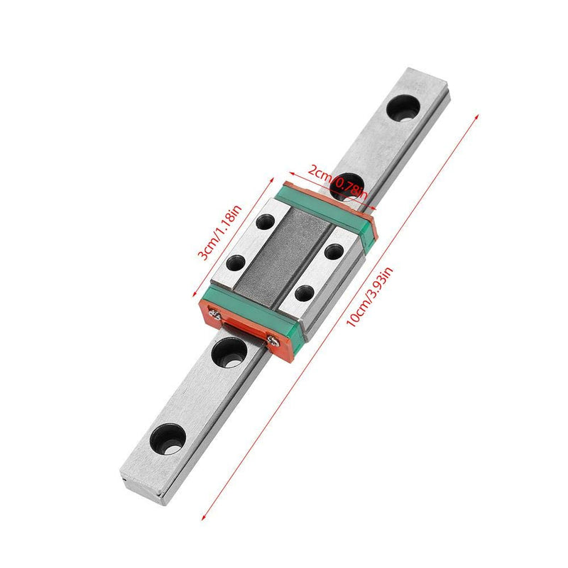 Linear Guide Rail, 9mm LML9B Miniature Linear Rail Guide with Bearing Steel Rail Block for Mini Rail Block Precision Measurement Set (100mm) 100mm