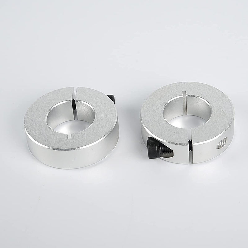 Mssoomm Anti-Collision Block Stopper, Positioning Block, Anti-Dropping for Linear Motion Rod Shaft Guide 12mm, Fixed Slider Bearing Block Ring, Silver, 2Pcs For D12mm linear Rod