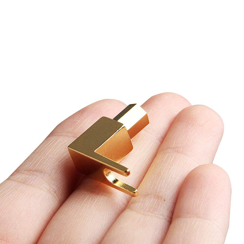 Wixine 4Pcs Hi-Fi Gold Plated Spade Fork Banana Plug for Mcintosh Fisher Eico Adapter