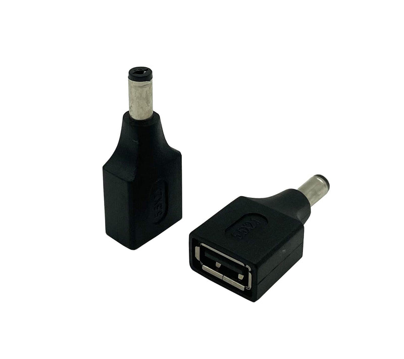 Dafensoy USB to DC Power Adapter, USB 2.0 A Female to DC 5.5 x 2.1mm Male Power Adapter 2-Pack, Used for Charging Electronic Devices with DC or USB Ports (USB F/5.5 x 2.1) USB F/5.5Ã—2.1