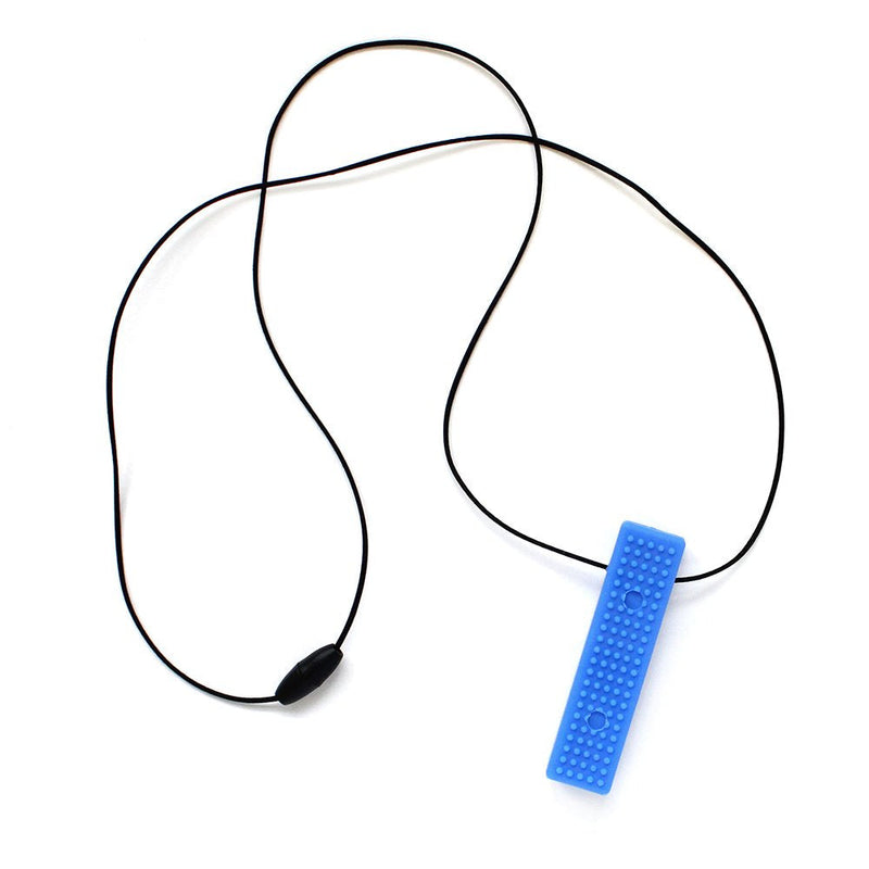 ARK's Brick Stick XXT Textured Chew Necklace Made in The USA (Very Firm, Blue)