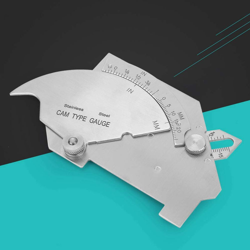 Hyuduo Steel Weld Gauge Sturdy Welding Measure Tool Stainless Steel MG-8 Bridge Welding Gage Seam Inspection Ruler Bridge CAM Welding Gage Weight 192g for Welding Measurement