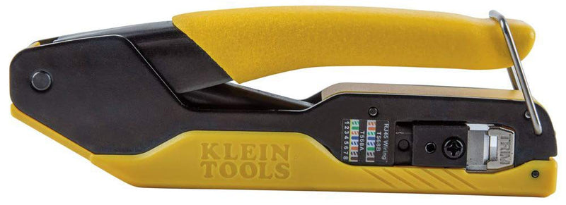 Klein Tools 80017 Data Cable Crimper and Modular Data Plug CAT6 50-Pack Tool Kit, Pass-Thru Installation Tool Kit, 2-Piece Crimper + 50 RJ45 Plugs