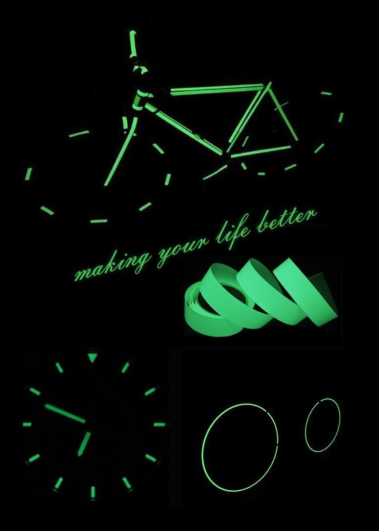 Gebildet Glow in The Dark Self-Adhesive Tape, Green Light Luminous Tape Sticker, 32.8 ft x 0.4 inch (10m x 1cm): Waterproof, Removable, Durable, Wearable, Stable, Safety 10m x 1cm