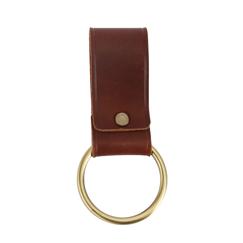 TOURBON Leather Ring Hammer Hatchet Holder Tool Holster Brown