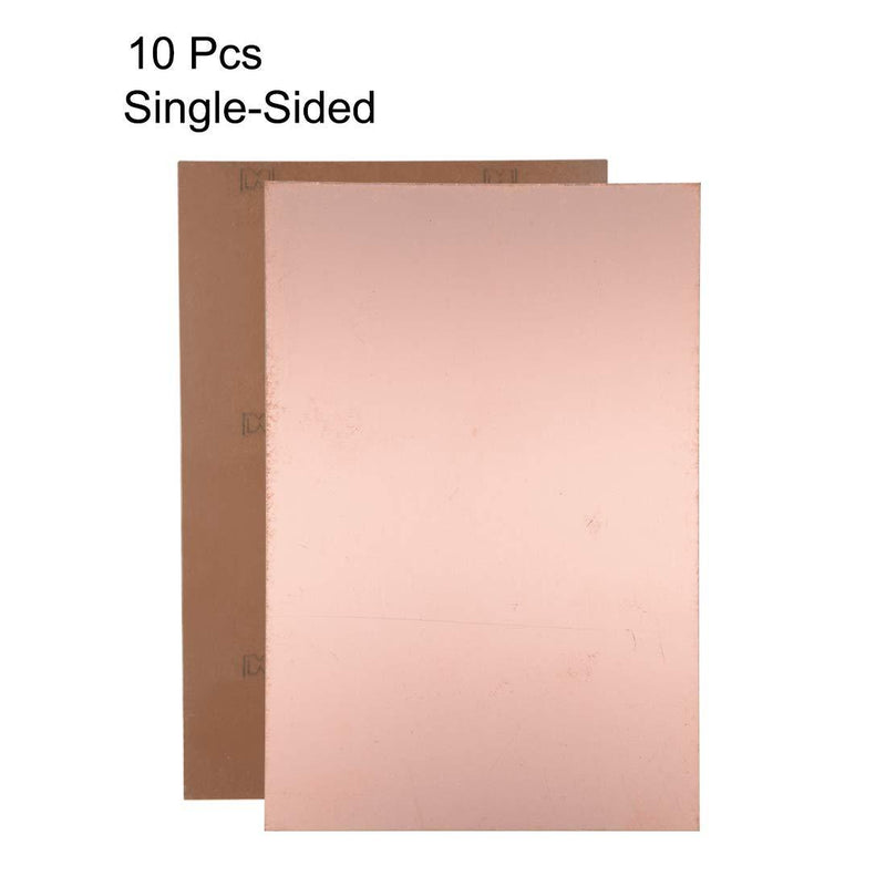 uxcell Single-Sided Copper Clad Laminate PCB Circuit Board, FR4 180x120mm 7.09x4.72 inch, 1.5mm Thickness DIY Prototyping PCB Board, Name Board, 10pcs