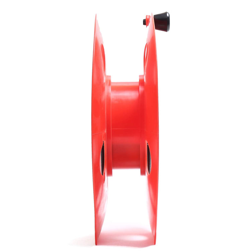 Homeon Wheels Cord Storage Reel with Center Spin Handle Easy to Use with Carrying Bag 165-Feet Red