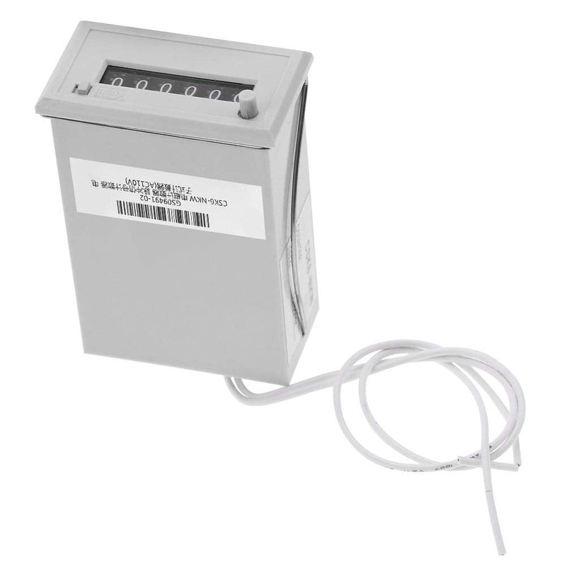 Electromagnetic Counter, 6 Digit Industrial Totalizer Pulse Counter for Chemical Textile Machinery CSK6-NKW (AC 110V) AC 110V