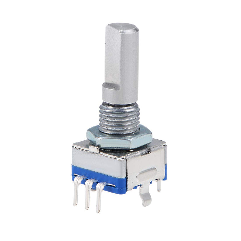 sourcing map 10pcs. 360 degree rotary encoder code switch digital EC11 7 pins 20mm D-shaft