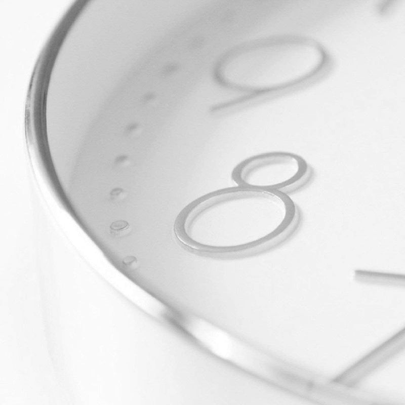 Foxtop Modern Wall Clock Silent Non-Ticking Battery Operated Round Silver Wall Clock for Office School Home Living Room Bedroom Bathroom Kitchen Decor 12 inch