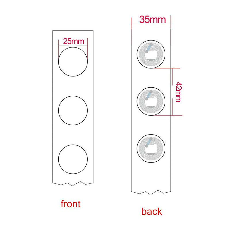 NFC NTAG213 Stickers/Tag/Adhesive Label RFID Tags with nxp213 Chip 180 Bytes Fast Read/Write/Lock Compatible with All NFC-Enabled Smartphones and Devices (50) 50