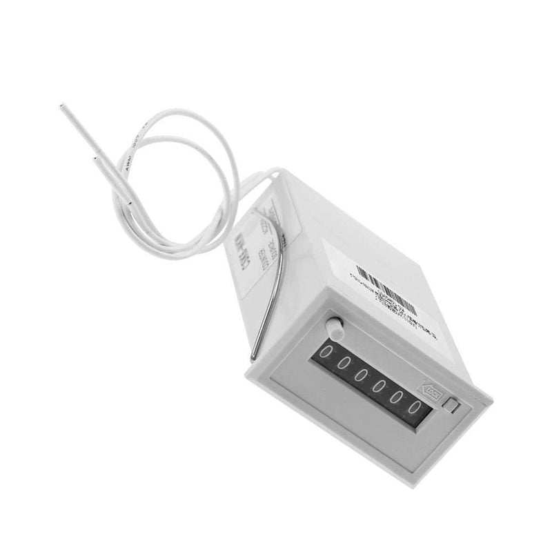 Electromagnetic Counter, 6 Digit Industrial Totalizer Pulse Counter for Chemical Textile Machinery CSK6-NKW (AC 110V) AC 110V