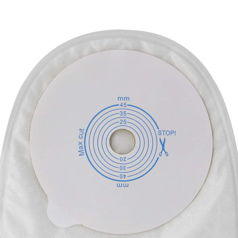 Urostomy Supplies Medicals Drainable Pouch Ostomy Stoma Bags One Piece System Cut-to-Fit（Max Cut 45mm）10PCS 15-45mm