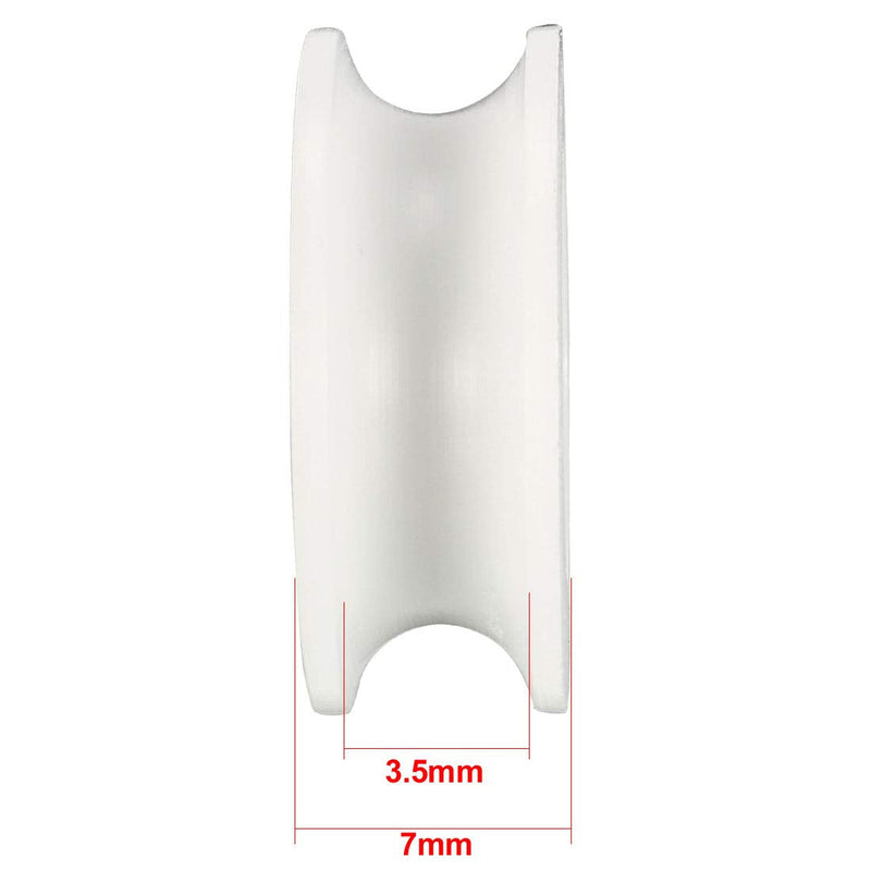 uxcell 4pcs 1.8mm Deep Metal V Groove Guide Bearing Pulley Rail Ball Wheel 5x24x7mm