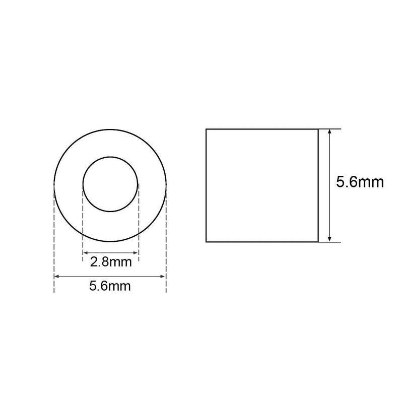 uxcell Aluminum Crimping Loop Sleeve Round for 5/64" - 3/32" Wire Rope Pack of 5