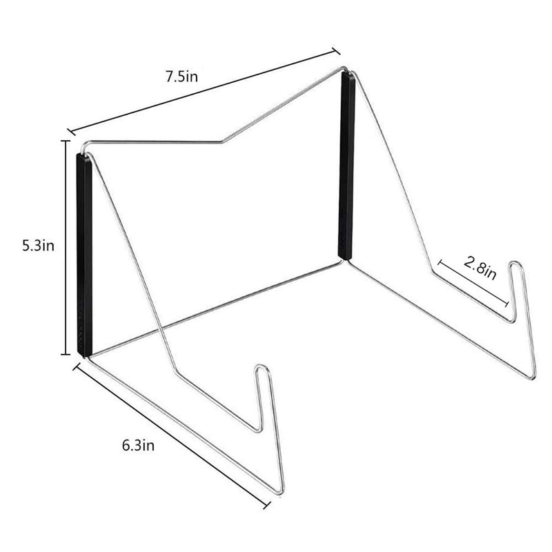 Book Holders for Reading Hands Free,2 Pack Book Stand for Textbooks,Portable Metal Wire Cookbook Stand Holder for Kitchen Recipe Display,Hardcover Medical Law Book Desktop Bookrest for Study 2 Pack
