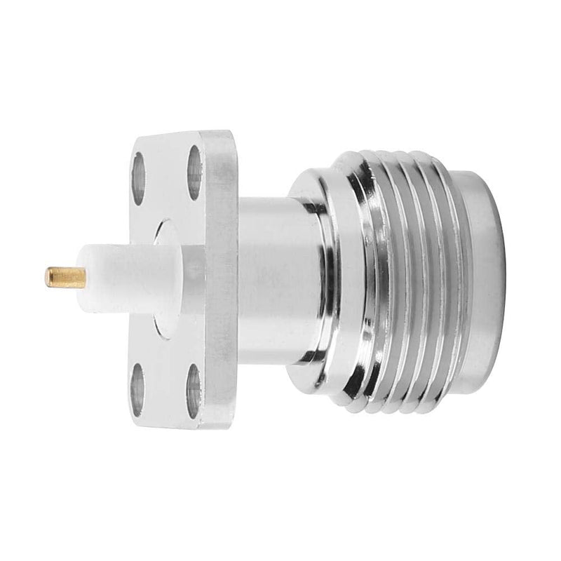 2Pcs N KFD 5â€‚N Female Jack RF Coaxial Chassis Coax Connector Square Socket Panel Mount with Flange 17.5 x 17.5