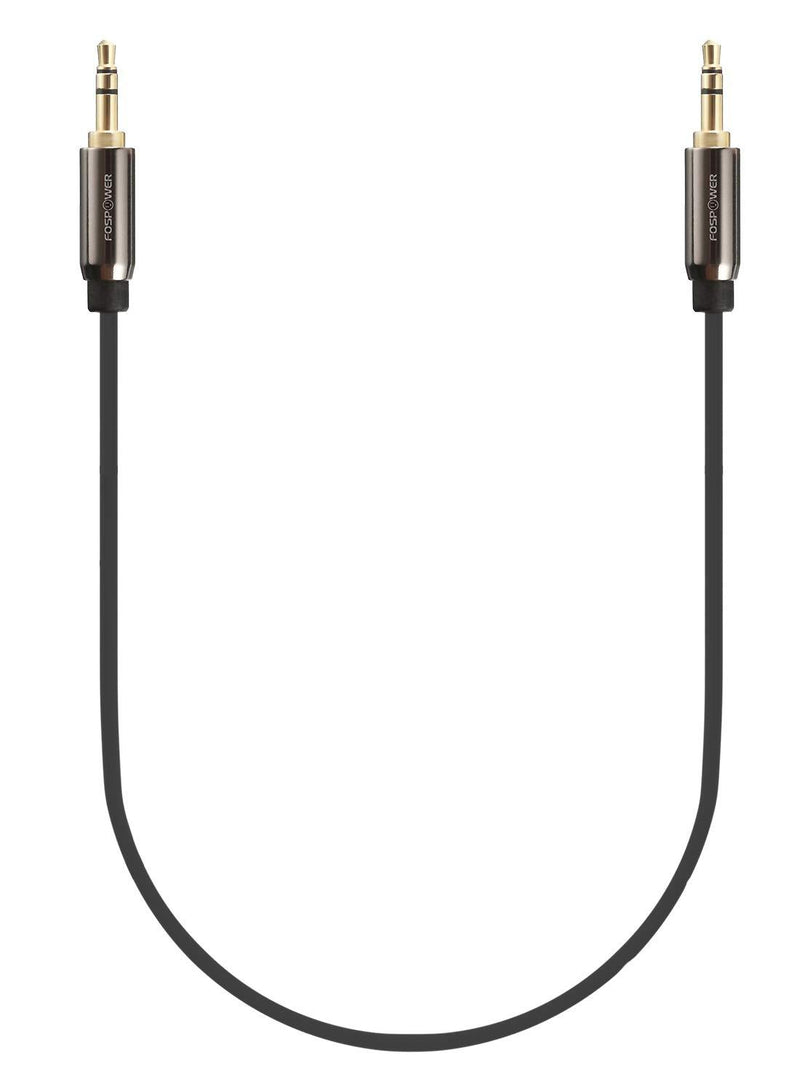FosPower Audio Cable (1 FT), Stereo Audio 3.5mm Auxiliary Short Cord Male to Male Aux Cable for Car, Apple iPhone, iPod, iPad, Samsung Galaxy, HTC, LG, Google Pixel, Tablet & More 01 Feet