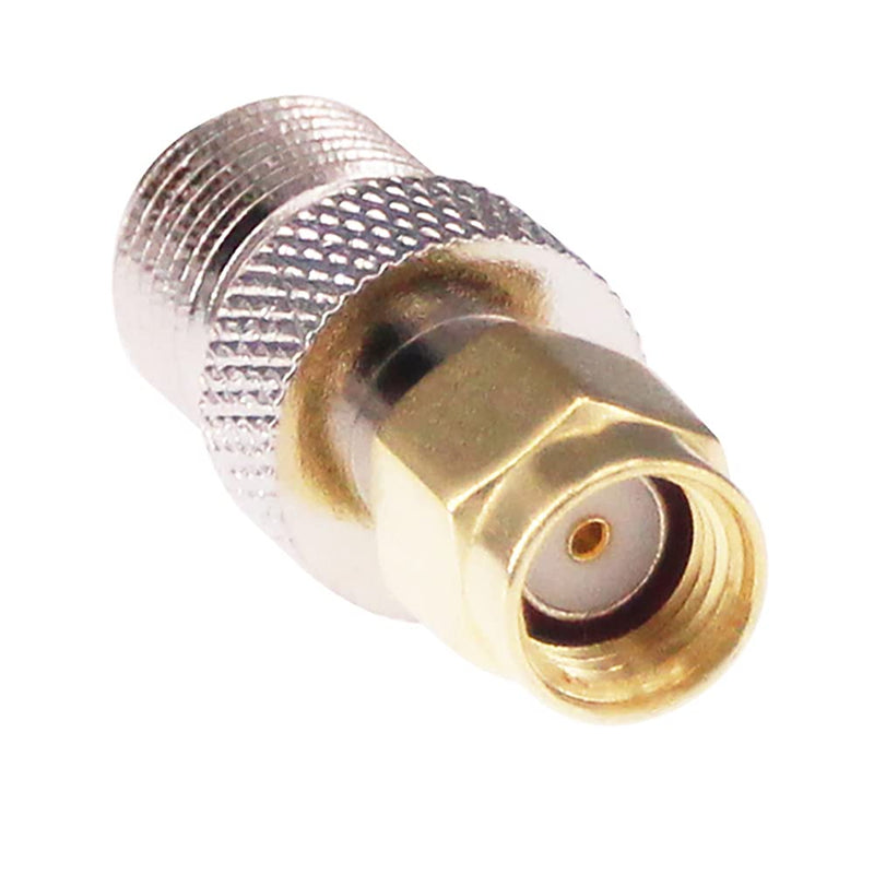RFaha 5pcs RP-SMA Male to F Female RF Coax Adapter RPSMA to F Type Coaxial Connector Adapter(F20-5)