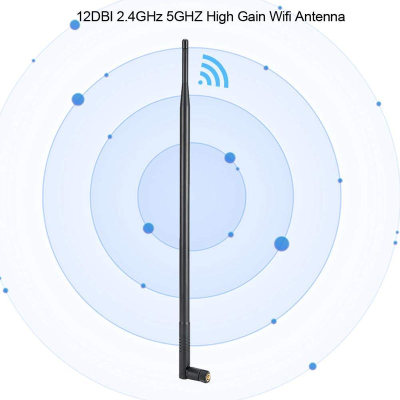 12DBI WiFi Antenna, 2.4G/5G Dual Band High Gain Long Range WiFi Antenna with RPSMA Connector for Wireless Network Antennas Router