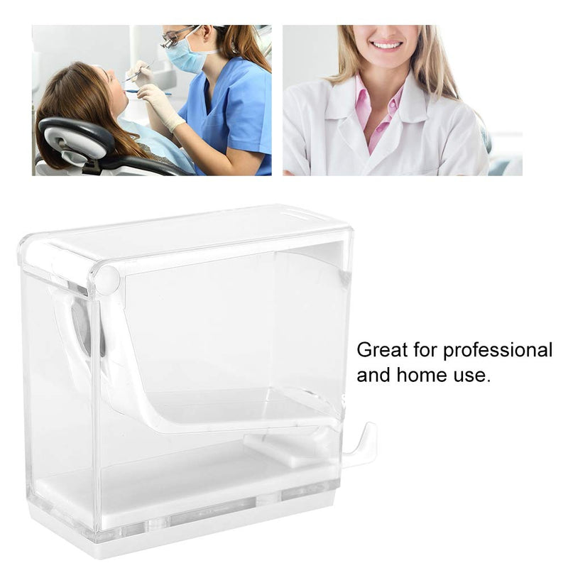 Press-on Dental Cotton Rolls Holder and Dispenser with Nonslip Base(Cotton Rolls Not Included), 4.7 x 3.8 x 1.9in(White)