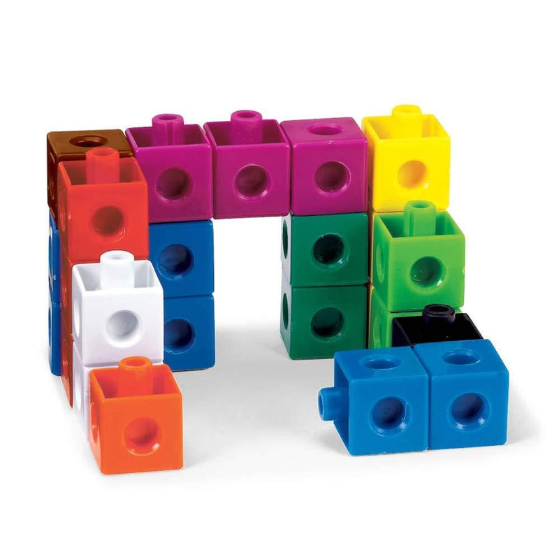 hand2mind Interlocking Snap Cubes, Plastic Cubes for Early Math, Connecting Cubes for Kids Learning, Math Manipulatives, Counting Cubes for Kids Math, Preschool Classroom Supplies (Set of 100)