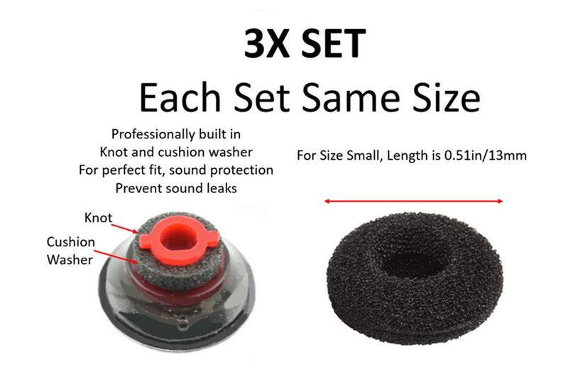 3X Ultra Comfort Eartips Ear Buds Replacement Earphone Ear Tips Kits Earpads Foam Set Cushion for Plantronics Voyager 5200 5220 5210 Series Bluetooth Headset Headphone (Small S) Small S