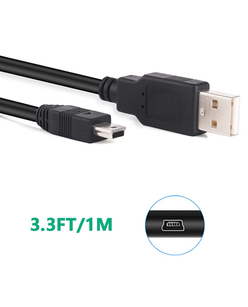 3Ft USB Power Charger Cable Wall Ac Adapter for Texas Instruments Calculators TI-84 Plus CE Graphing Calculator TI-84 Plus C Silver Edition TI 89 Titanium TI Nspire CX CAS Calculator Charging Cord 2*MINI Cable + 1*Power Adapter