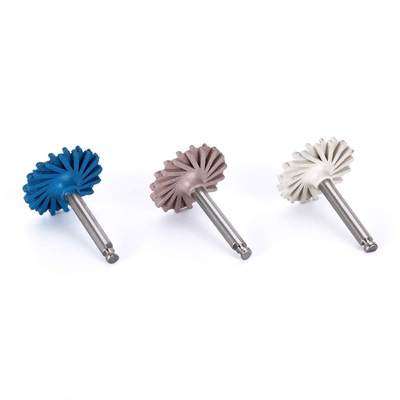 6Pcs Dental Rubber Polisher Composite Resin Polishing Wheel Spiral Flex Polishier Diamond System RA Disc Kit 14mm