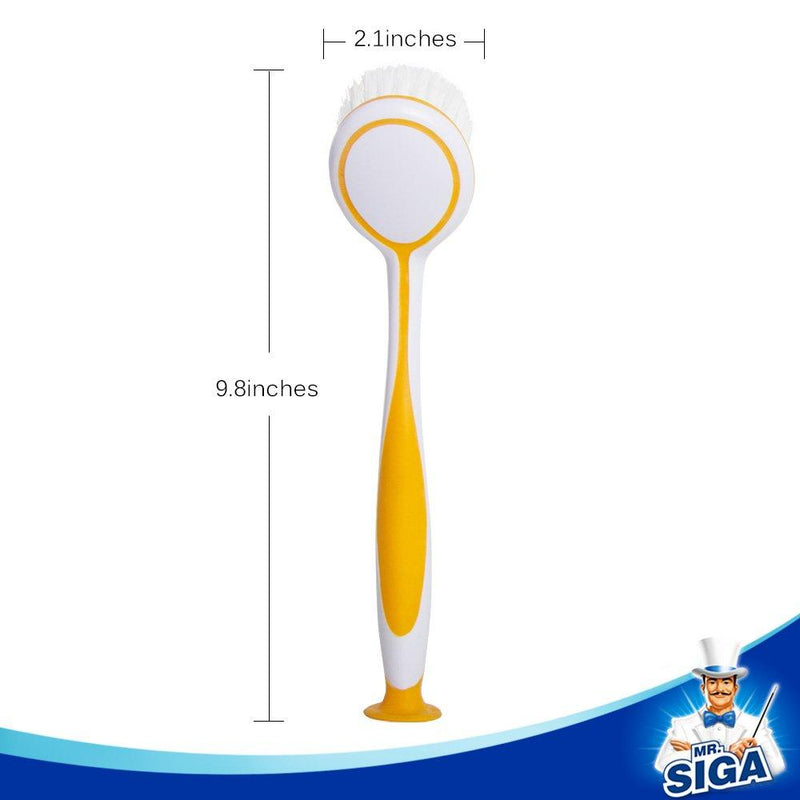 MR.SIGA Round Dish Brush, Size: Dia 5.5 x 25cm - Pack of 3